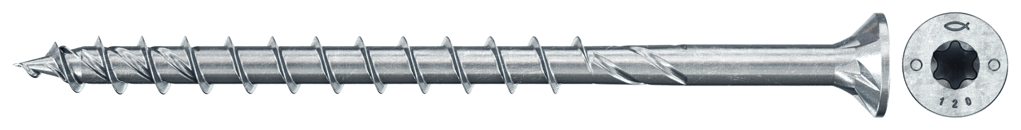 fischer PowerFast FPF II CTP 8,0 x 80 BC 50 Senkkopf mit Innenstern TX Teilgewinde galvanisch verzinkt blau passiviert