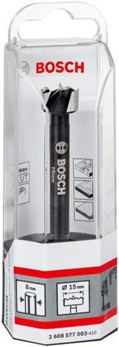 Bosch Forstnerbohrer DIN 7483G D.15mm L.90mm toothed edge Schaft-D.8mm