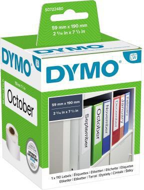 DYMO Ordneretikett S0722480 für LabelWriter 190x59mm ws 110 St./Rl.