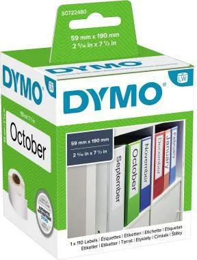 DYMO Ordneretikett S0722480 für LabelWriter 190x59mm ws 110 St./Rl.