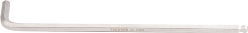 TECWERK Sechskantwinkelschraubendreher SW 6mm lang,Kugelk.180x32mm