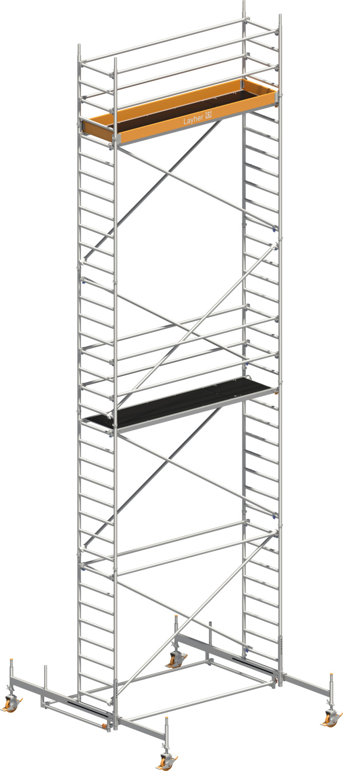 Layher Fahrgerüst Uni Standard Typ: 1108 | SH: 8,38 m / AH: 10,38 m