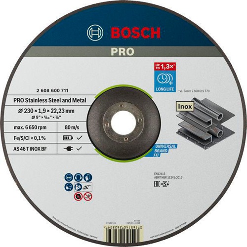 Bosch Trennscheibe PRO Stainless Steel and Metal D.230mm gekröpft Dicke 1,9mm 