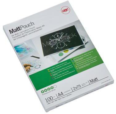 GBC Folientasche MattPouch 3747240 DIN A4 75mic matt 100 St./Pack.