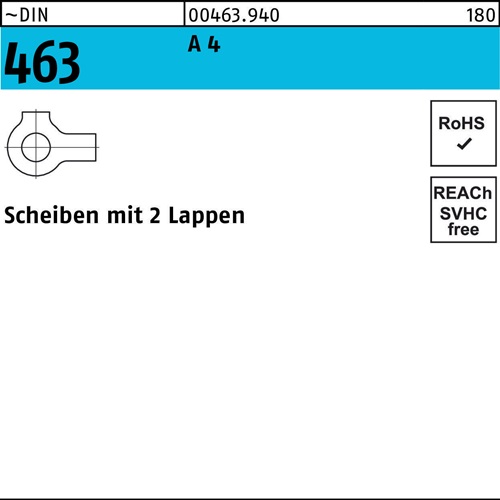 Scheibe DIN 463 m.2 Lappen