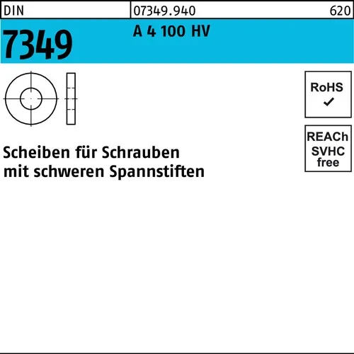 Scheibe DIN 7349 25x50x10 A 4 100 HV 10 Stück