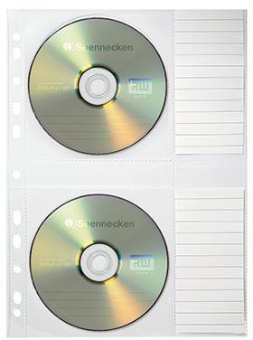 Soennecken CD/DVD Hülle 1612 für 2CDs transparent 5 St./Pack.