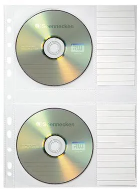 Soennecken CD/DVD Hülle 1612 für 2CDs transparent 5 St./Pack.