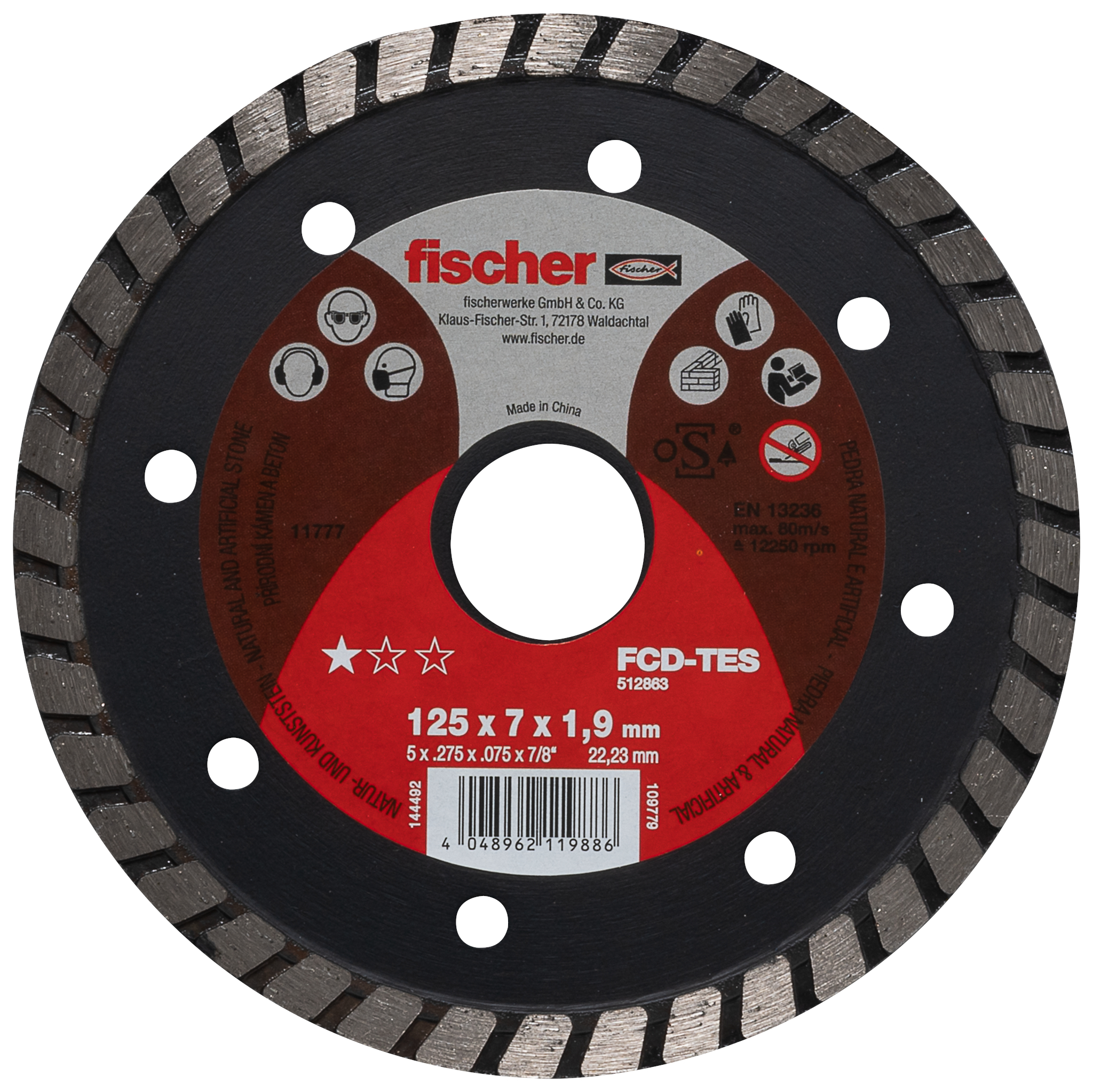 fischer Trennscheibe FCD-TES 125 x 1,9 x 22,23 Diamant