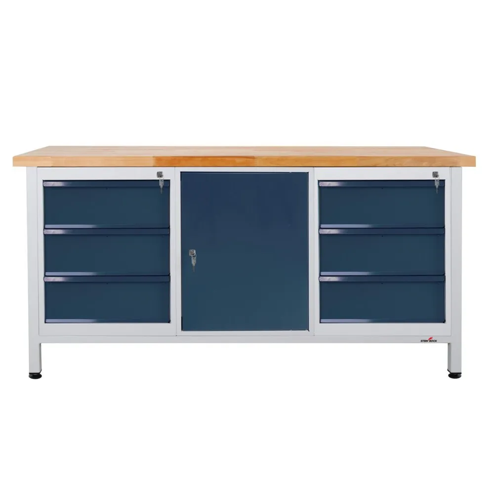 Steinbock® Werkbank Extra, 6 Schubladen, 1 Tür, TK 500 kg