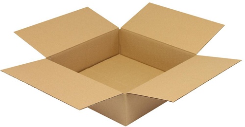Faltkarton 1-wellig Höhenrillung Maße350x350x100mm Qualität1.20 B braun TRANSPAK