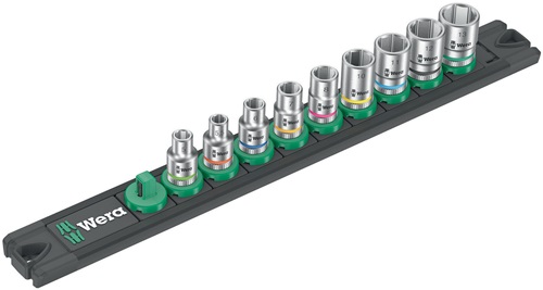 Steckschlüsseleinsatzset 4 Zyklop 9-tlg.Antr.6,3mm (1/4) Zoll WERA