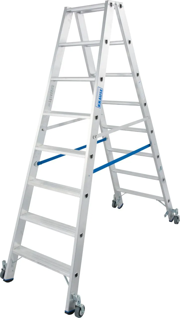 Krause STABILO Stufen-DoppelLeiter fahrbar 2x8 Stufen