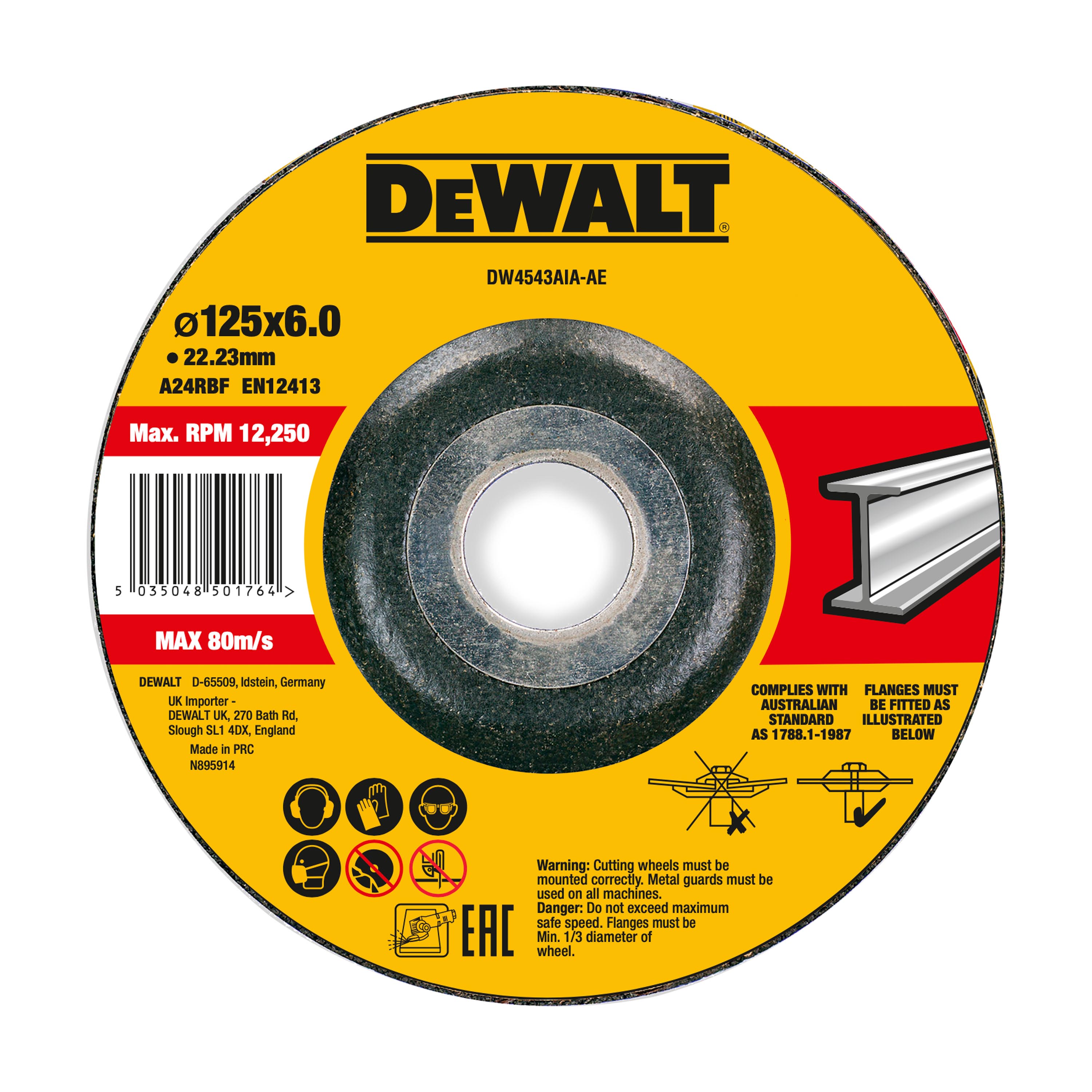DEWALT DWA4514SIA-AE Schruppscheibe 115x6x22,23 mm Inox