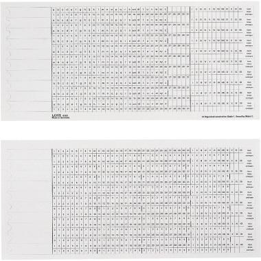 Leitz Organisationsstreifen 61610001 S1/2ws 100 St./Pack.