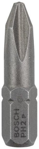 Bosch Schrauberbit Extra-Hart ISO1173 C6.3 PH 2 L.25mm 1/4Zoll-Außen-6kt 3erPack