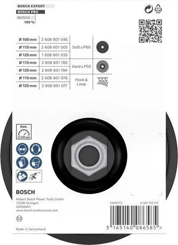 Bosch Kletthaftteller D.115m max.Drehzahl 13300 1/min f.Papierschleifblätter