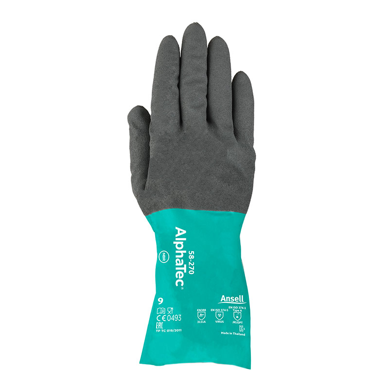 ANSELL Chemikalienschutzhandschuh ALPHATEC grün/grau (58-270)