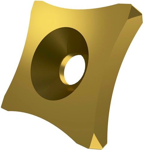 Scarfing-Schneideinsatz ISO SPUB 19-R30:6640 Radius 30mm MT-CVD beschicht. Gold