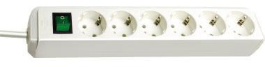 brennenstuhl Steckdosenleiste Eco- Line 1159520400 Schalter 6fach ws