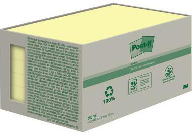 Post-it Haftnotiz Recycling Notes 655-1B 127x76mm ge 6St