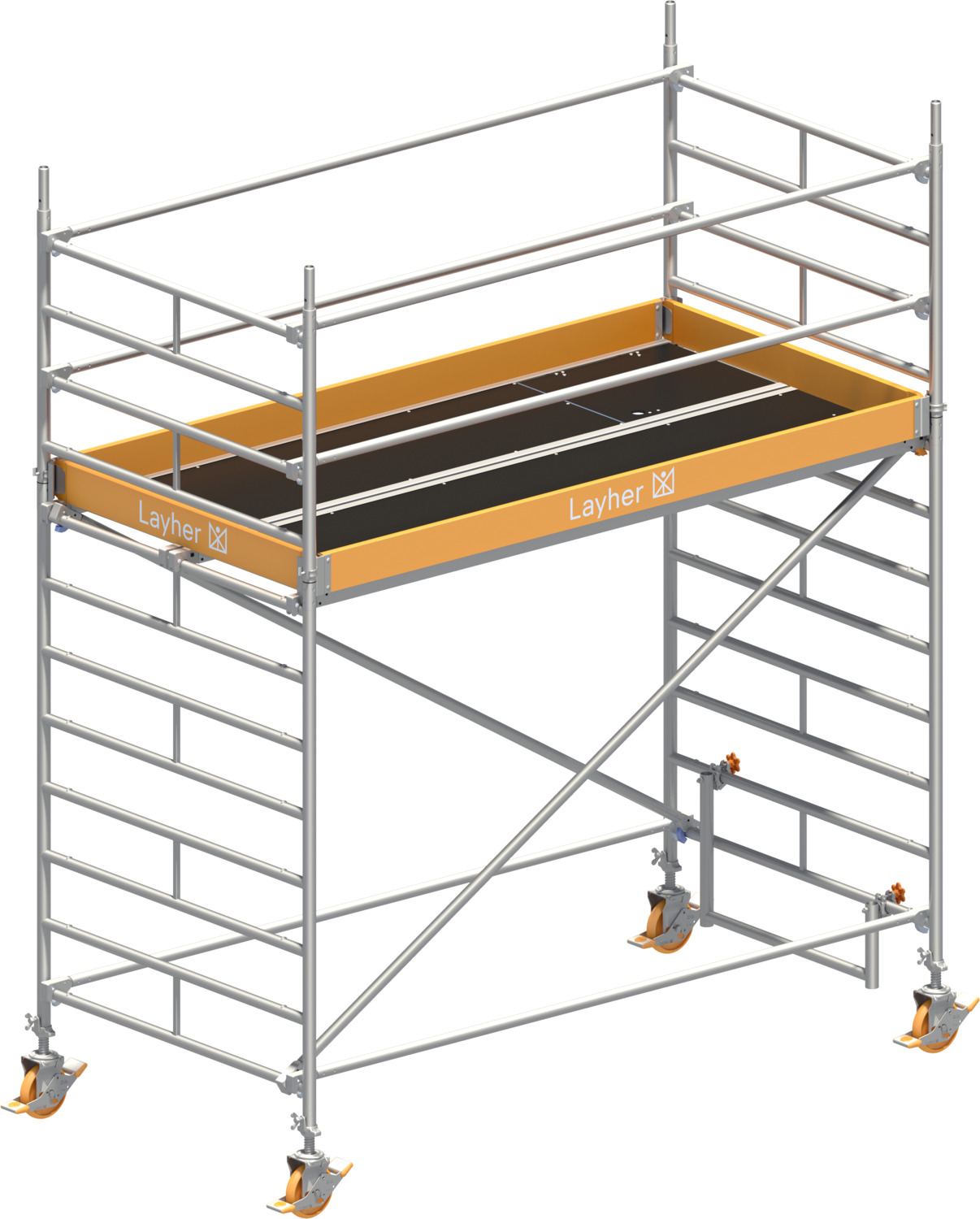 Layher Fahrgerüst Uni Breit Typ: 2102 | SH: 2,2 m / AH: 4,20 m