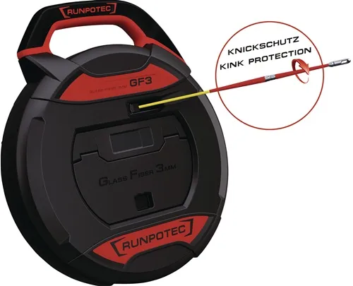 Kabeleinziehgerät GF3 Band-L.20m Biege-R.38mm o.Meterzähler RUNPOTEC