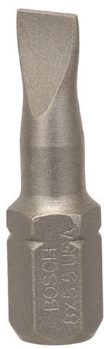 Bosch Schrauberbit Extra-Hart ISO1173 C6.3 S0,8x5,5mm L.25mm 1/4Zoll-Außen6kt 10erPack