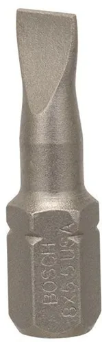 Bosch Schrauberbit Extra-Hart ISO1173 C6.3 S0,8x5,5mm L.25mm 1/4Zoll-Außen6kt 10erPack