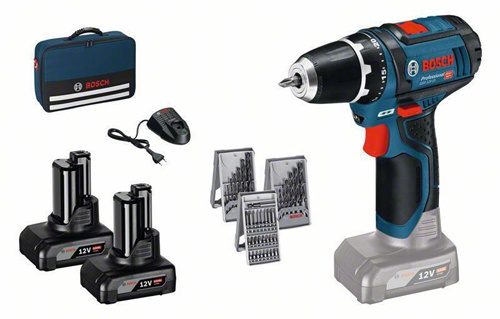Bosch Akku-Bohrschrauber GSR 12 V-15 Professional 12 V 4 Ah 1 - 10 mm