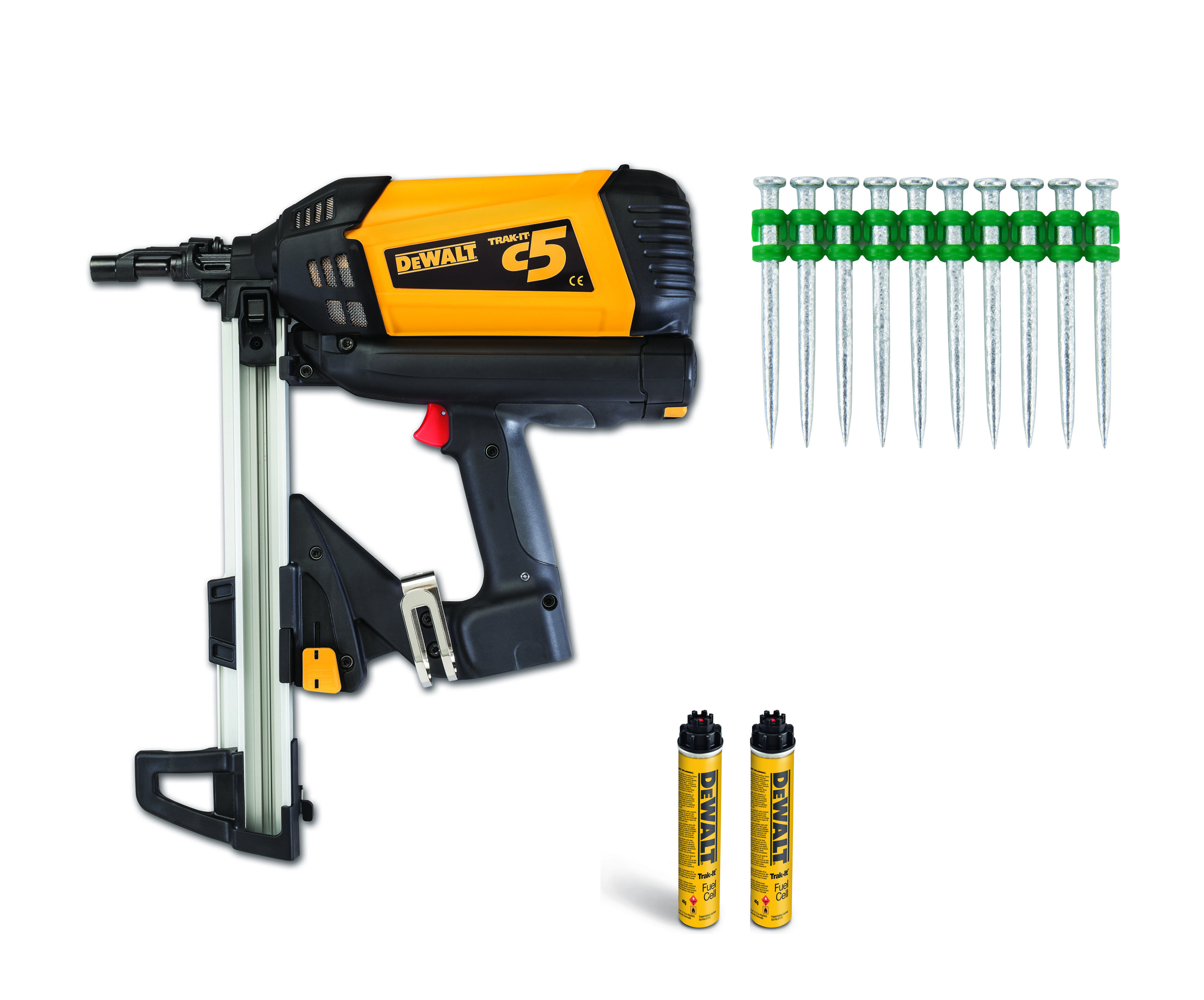 DEWALT C5KIT15MM-DE C5 Akku-Gasnagler + 1400 Nägeln 15 mm