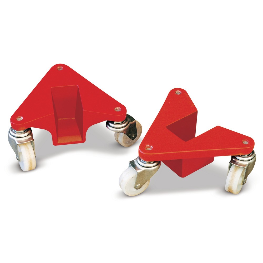 Transportroller mit Vollgummi-Lenkrollen, Aluminium, TK 100 kg
