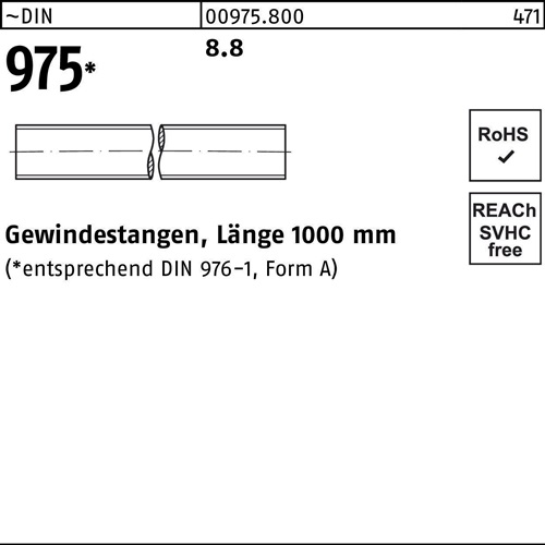 Gewindestange DIN 975 M5x 1000mm 8.8 1 Stück