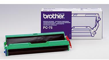 Brother Thermotransferrolle PC75 für Fax T 102 144S. schwarz