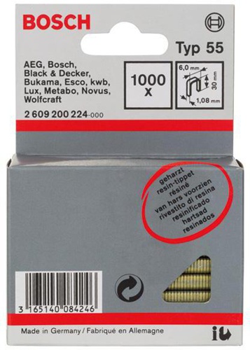 Bosch Schmalrückenklammer Typ 55 geharzt f.Wand- u.Deckenverkleidungen 