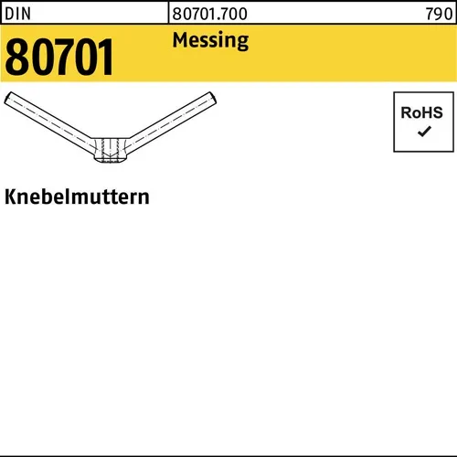 Knebelmutter DIN 80701 M20 Messing 1 Stück