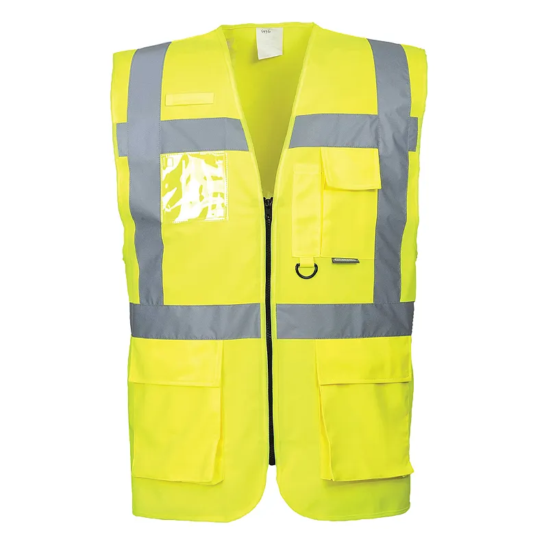 PORTWEST Warnschutzweste mit Taschen BERLIN EXEKUTIV gelb (S476)