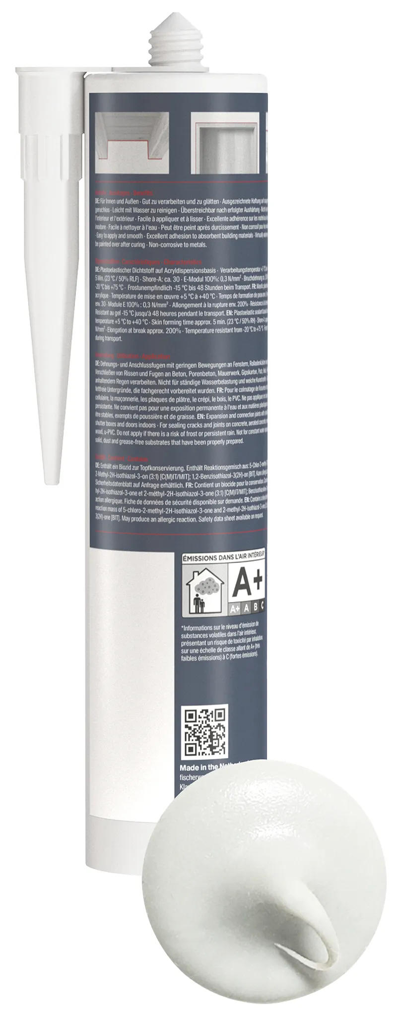 fischer Universal Acryl Dichtstoff Multi AC weiß 310 ml