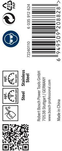 Bosch Metallbohrer PRO Stainless Steel D.7,2mm Arbeits-L.69mm L.109mm 10St.