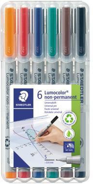 STAEDTLER Folienstift Lumocolor 311 WP6 0,4mm sortiert 6 St./Pack.
