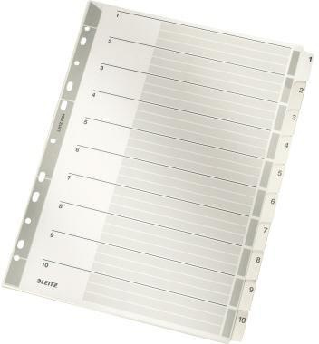 Leitz Register 43240000 DIN A4 1-10 volle Höhe 160g Karton grau