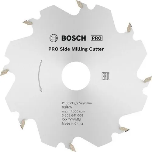 Bosch Scheibenfräser D.105mm Bohrungs-D.20mm B.4mm Zähne 8 f.GUF 4-22 A Prof./PSF 22A