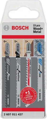 Bosch Stichsägeblatt-Set JSB Wood and Metal 15-tlg.HO