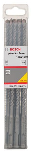 Bosch Hammerbohrer Arbeits-L.150mm D.7mm L.210mm SDS plus-3 10 St