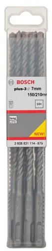 Bosch Hammerbohrer Arbeits-L.150mm D.7mm L.210mm SDS plus-3 10 St