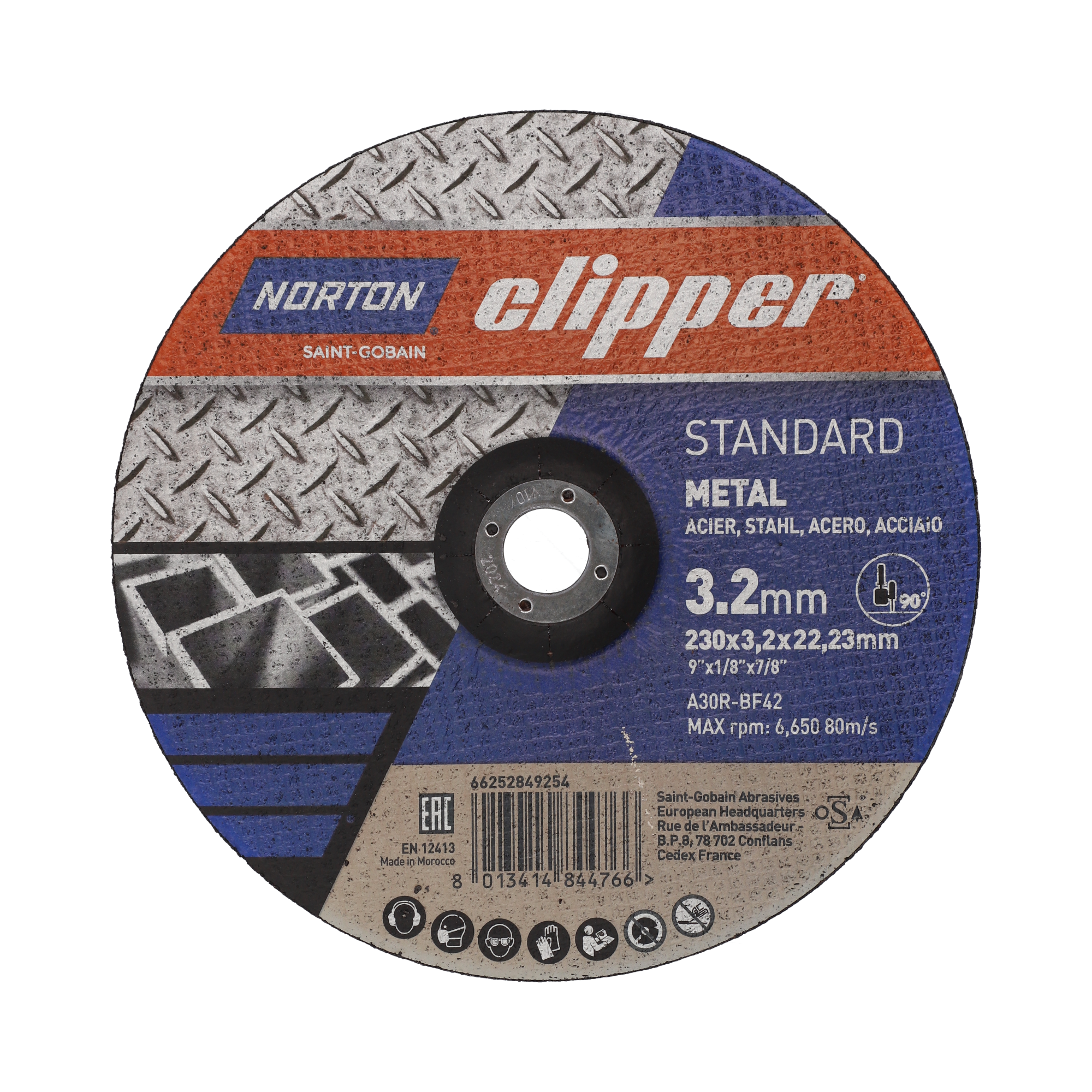Norton Clipper Gekröpfte Trennscheibe Standard Metall 230x3,2