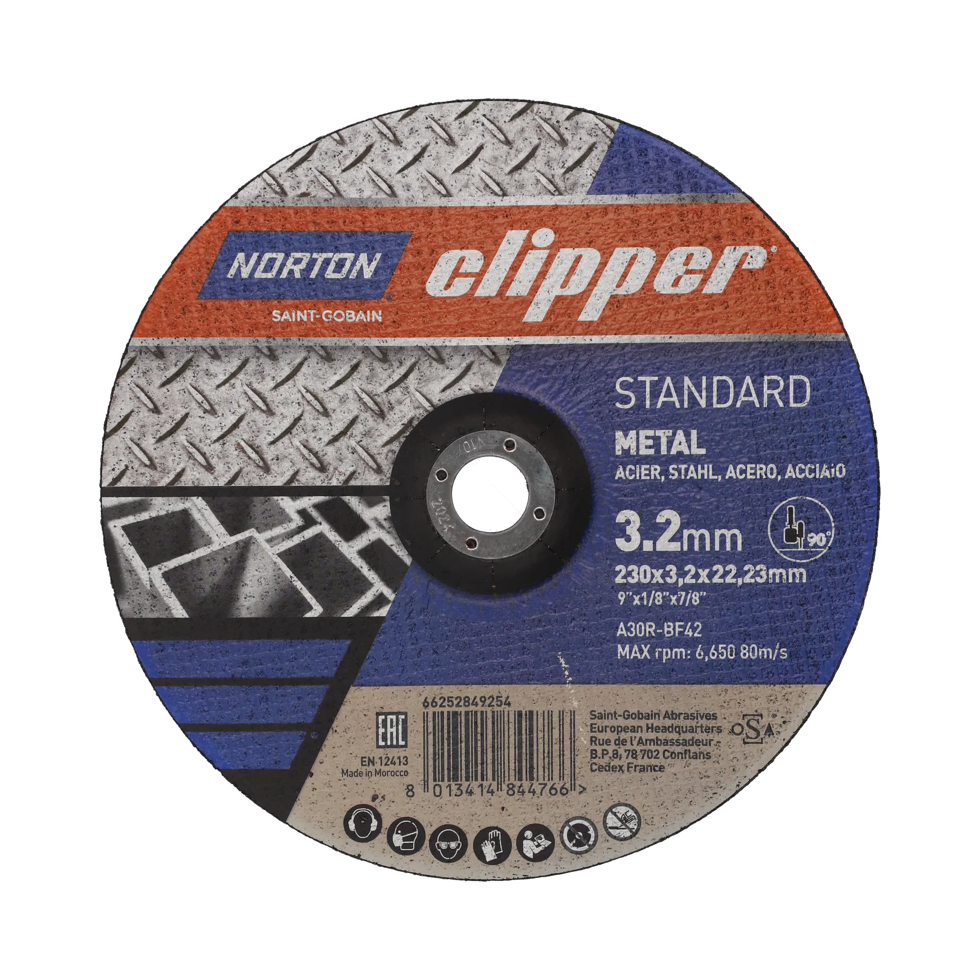 Norton Clipper Gekröpfte Trennscheibe Standard Metall 230x3,2