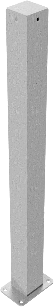 Absperrpfosten 70 x 70 mm ortsfest für Dübelbefestigung