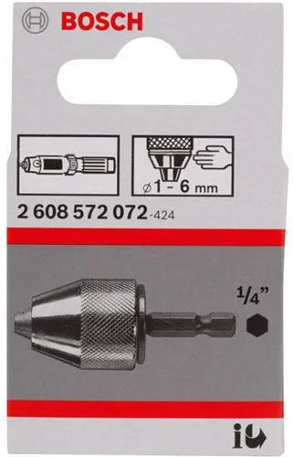 Bosch Schnellspannbohrfutter Spann-W.1-6mm Aufnahme 1/4- 6k f.Akkuschrauber