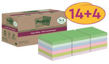 Post-it Haftnotiz Super Sticky 654 RSSCOL14+4F sort. 18St.